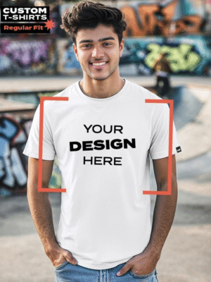 Men's White Customizable T-shirt